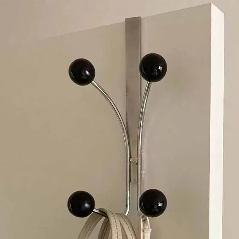 Draagbare deurhaak hangende kapstok zonder boren Multifunctionele slaapkameropslag Hanger Keukenorganizer Woonaccessoires: Dark Gray