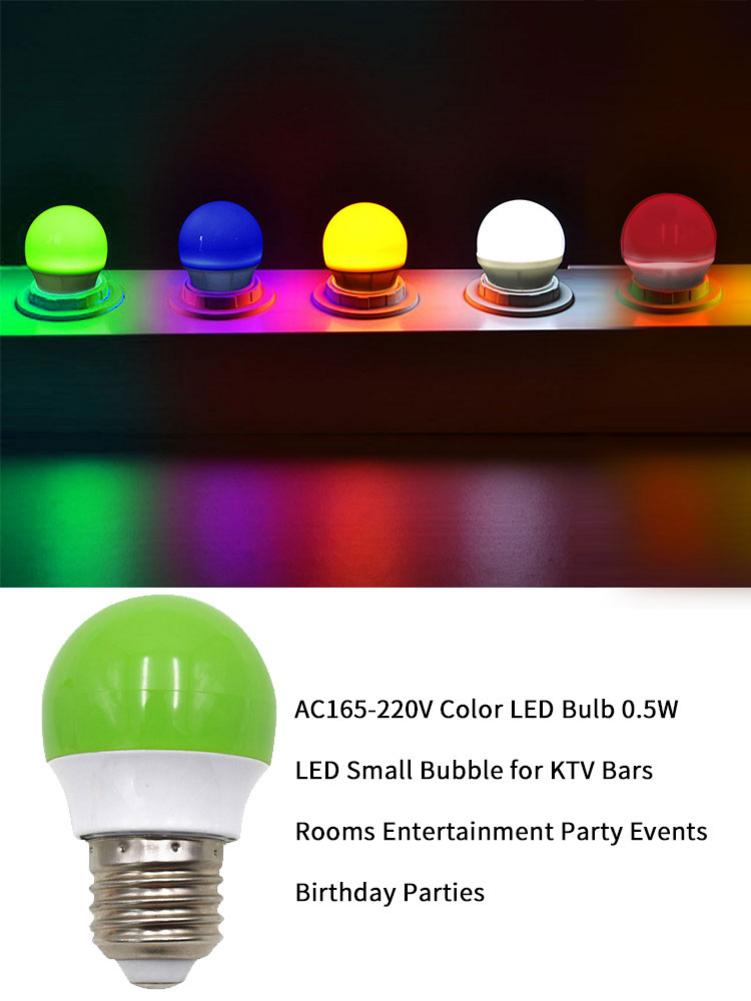 Green AC165-220V Color LED Bulb 0.5W LED Small Bubble for KTV Bars Rooms Entertainment Party Events Birthday Parties