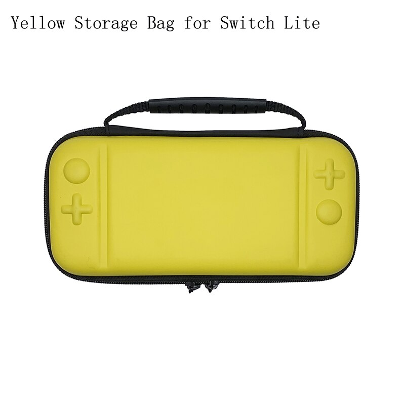 Nintend switch lite bærbar opbevaringspose anti-shock hård shell eva beskyttende bæretaske krystal transparent taske tilbehør: Gul opbevaringspose