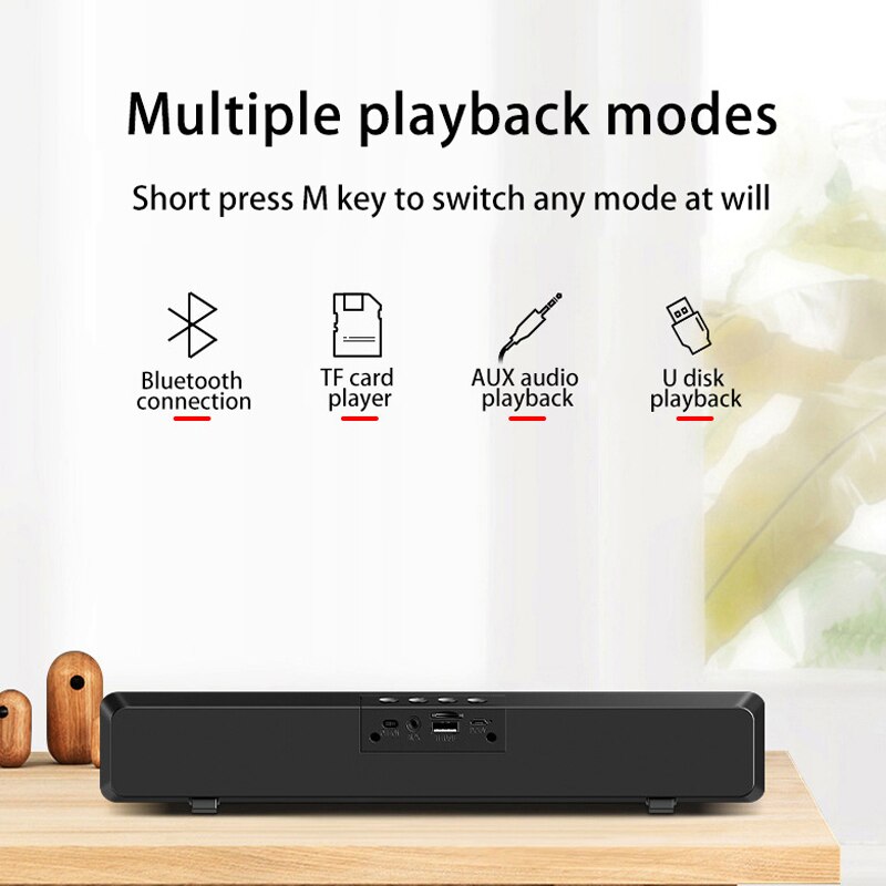 S13 tv lyd bar aux usb kablet og trådløs bluetooth hjemmekino fm radio omgi soundbar til pc tv høyttaler til datamaskin
