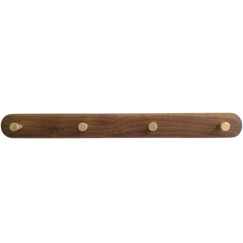 1 pièces nordique patère bois cintre tenture murale créative rangée crochet porche chambre en laiton porte arrière mur crochet: C 4 hook