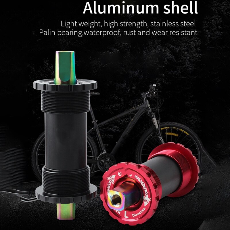 MUQZI Bike Bottom Bracket Set Square Bicycle Titanium Bottom Brackets for Folding Bike Fixed Gear MTB Road Bike 11.3cm