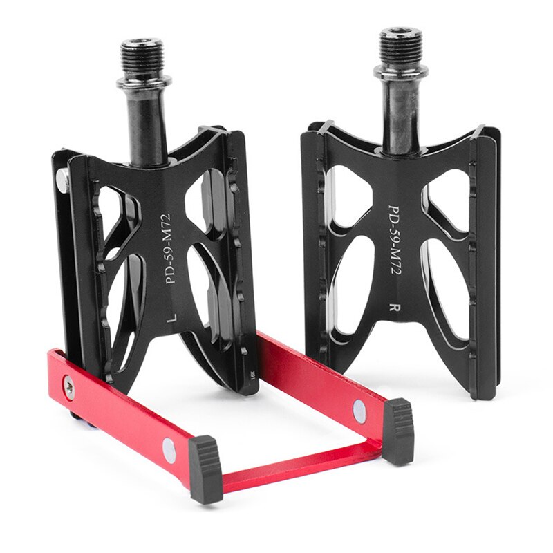 Promend MTB Bike Faltbare Straße Fahrrad Pedal Mountainbikes Stehen Halter Tragbare Lagerung net Fahrrad Ständer: Default Title