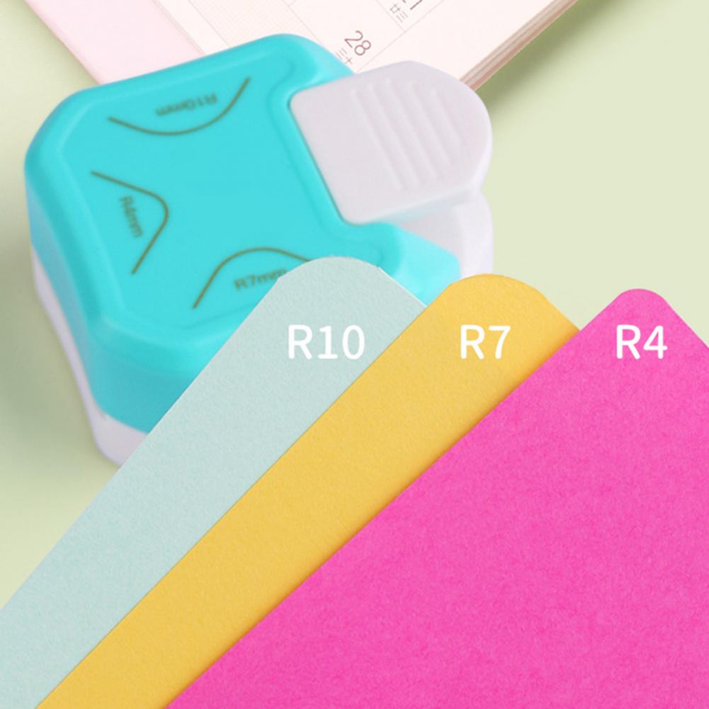 R7/4/10 3 In 1 Corner Punch Practical Sturdy Curved Trim Cutter for Office