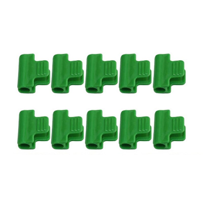 Plant Clips 20 Stuks Groen Pijp Klemmen Vaste Film Clips Tuin Accessoires 11Mm/0.43Inch Stakes Kas Outdoor rij Cover Clips