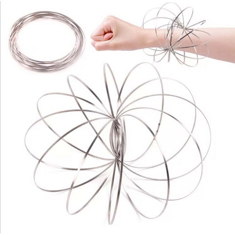 Toroflux Amazing Flow Toy Flow Ring Kinetic Spring Toys FlowRing Kinetic Spring Toy 3D Sculpture Ring Amazing Flow Ring Toy
