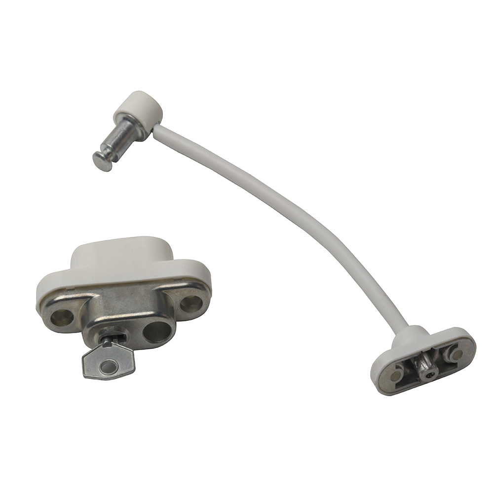 Stainless Protective Child Safety Home Window Catch Wire Room Lockable Security White Door Restrictor