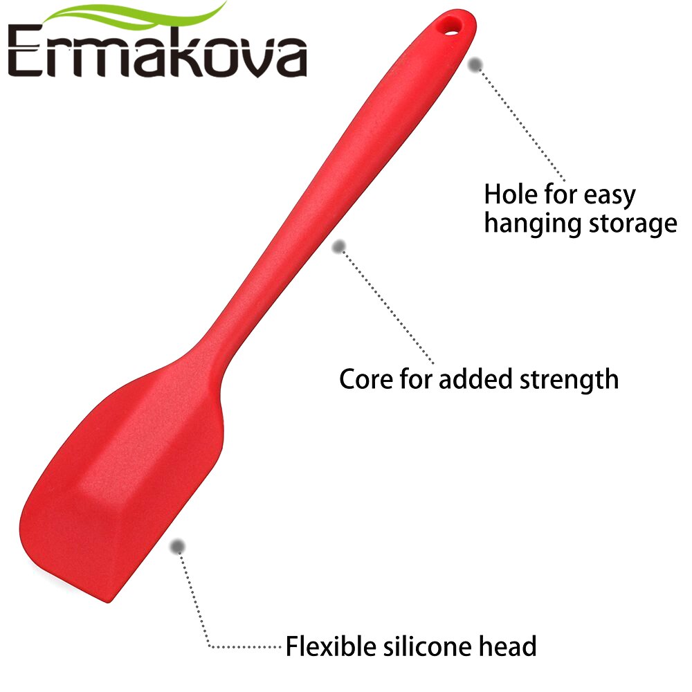 Ermakova 5 Stks/set Siliconen Spatel Set Bakken Gebak Gereedschap Hittebestendig Non-stick Spatel Borstel Bakken Gebruiksvoorwerp gereedschap