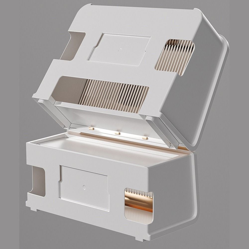 Plastic Wifi Router Storage Box No Punching Large Capacity Plug Board Storage Box Dustproof Wall Mounted