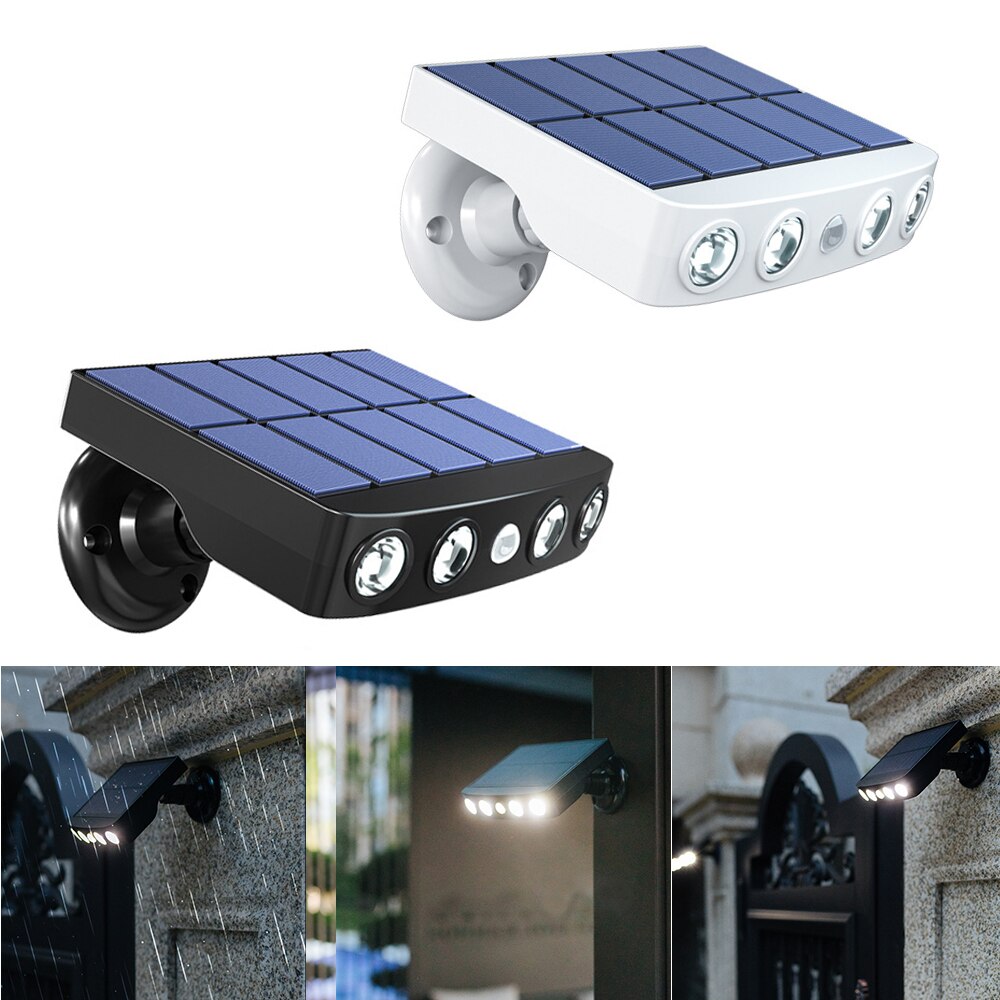 Led Solor Light Outdoor Wandlamp Motion Sensor Patio Yard Tuin Zonne-verlichting IP65 Waterdichte Straatverlichting Hoek Verstelbare