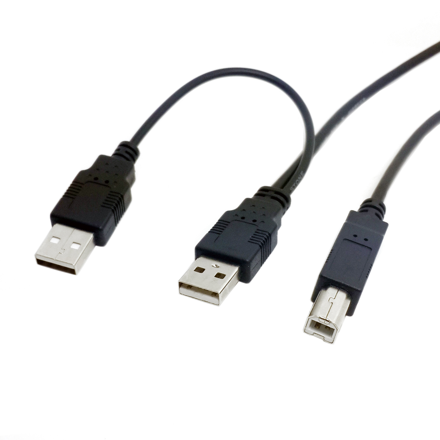 Jimier CY – câble double USB 2.0 mâle vers Standard B mâle Y 80cm pour imprimante et Scanner et disque dur externe