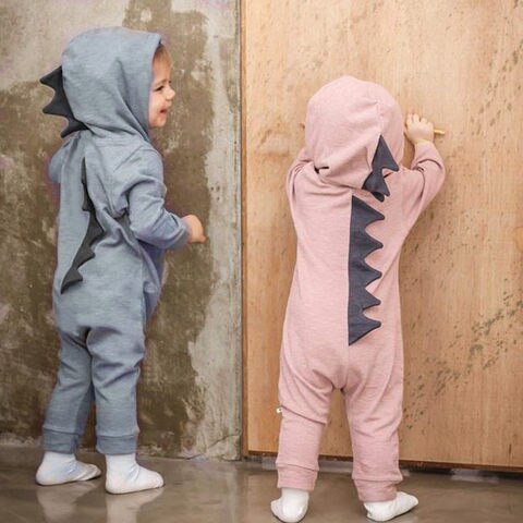 Novo engraçado outono inverno dinossauro bonito macacão roupas da menina do bebê sólido bebê menino roupas babygirl recém nascido roupas do bebê