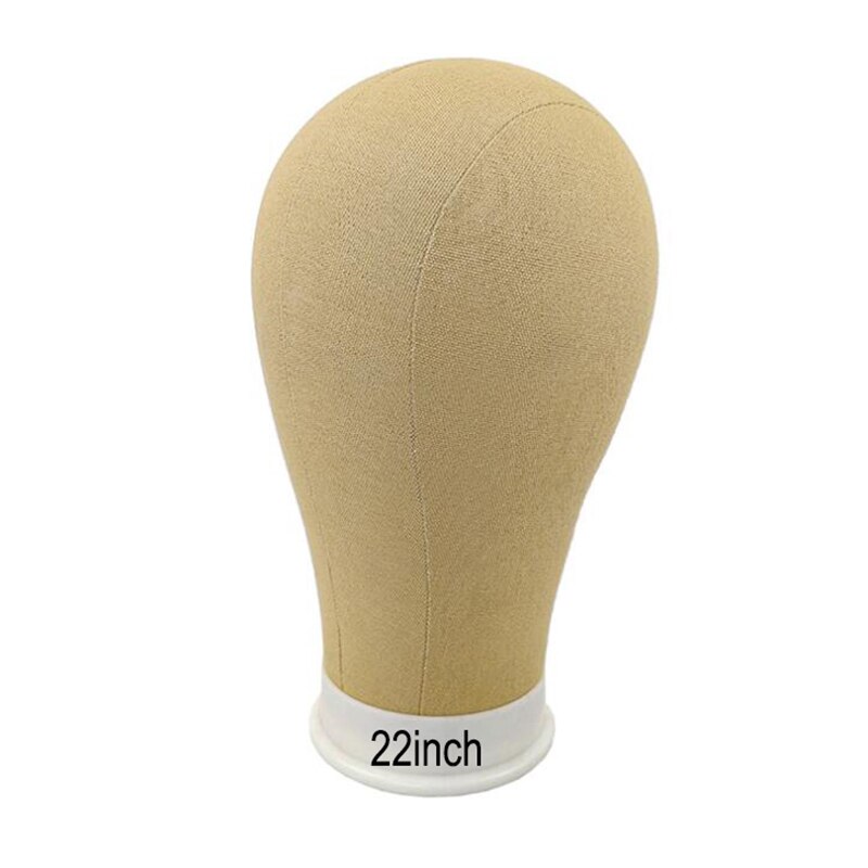 21/22 &quot; /23 &quot; pink lærred blok hoved træning mannequin hoved poly manikin hoved paryk stativ paryk hoved stativ: Khak 22 tommer