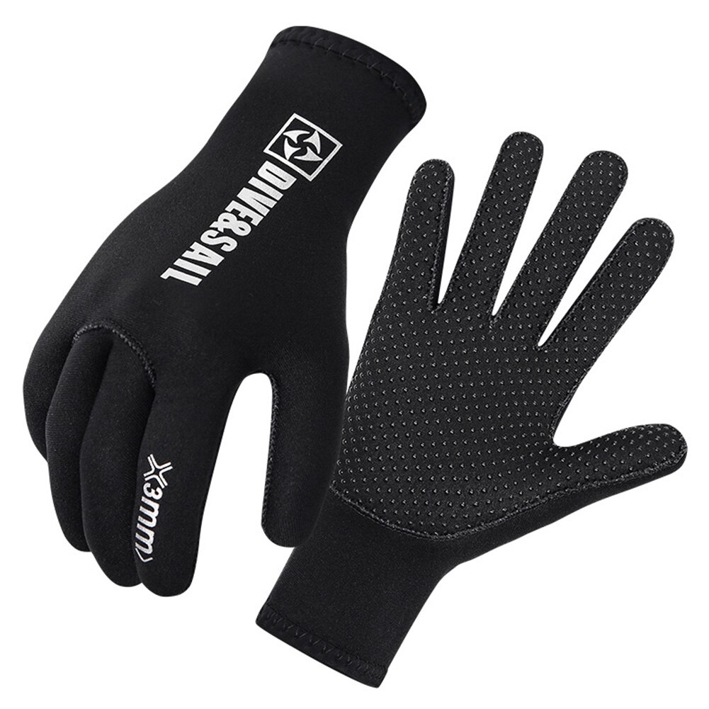 Diving Gloves 5mm Neoprene Double-Layer Thermal Wetsuit Gloves with Skid Resistance Particles for Swimming Fishing Diving