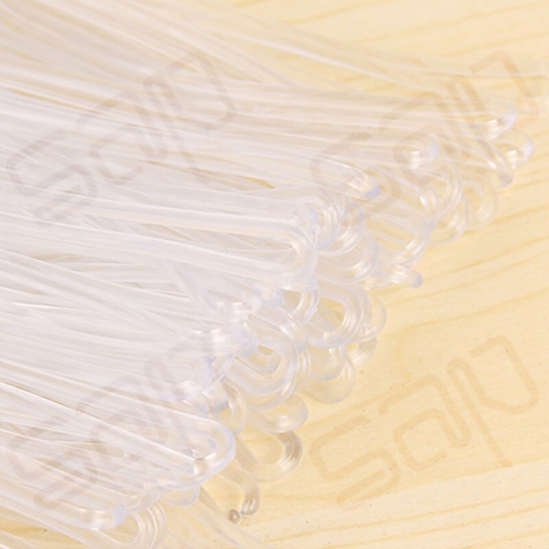 SAP bagagelabel transparante plastic worm loops 100 STKS 19 cm lanyard rubber loop