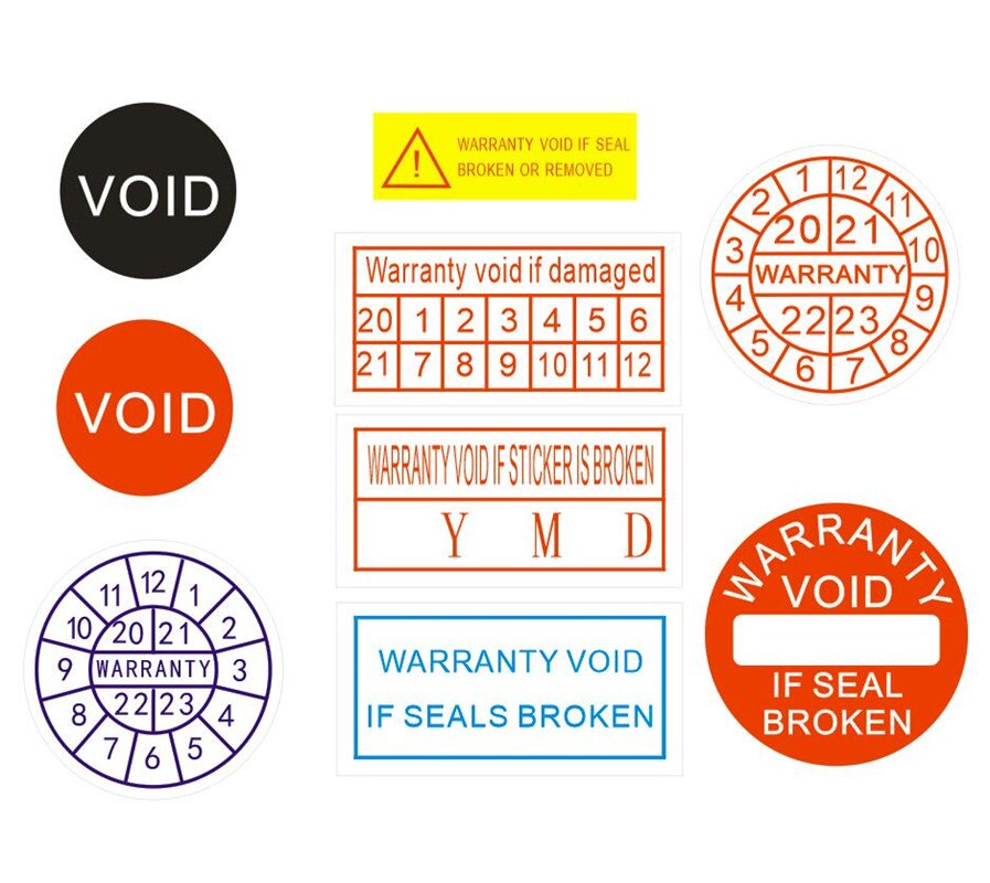 500pcs/lot Warranty sealing label sticker void if seal broken fragile label