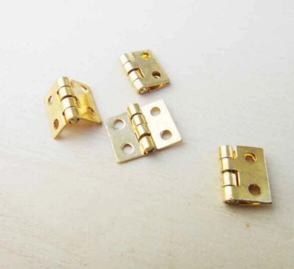 20 unids/set de bisagras de para casa de muñecas Mini Metal 1/12 con clavos para muebles en miniatura decoración del hogar Uso De puerta herramientas accesorio