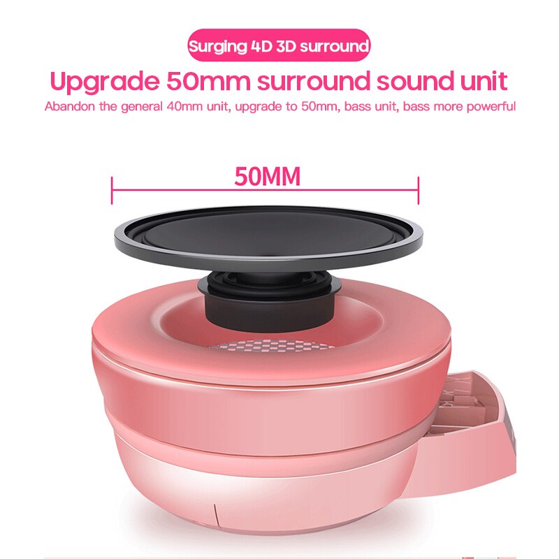 7.1 Surround Sound Pink Headphones Gaming Headset Wired With Microphone Gamer RGB Light For PS4 Phone PC