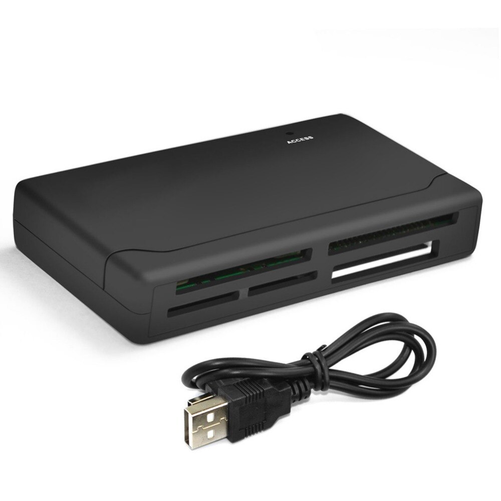 Alt i en hukommelseskortlæser usd kabel sort understøtter usb  v2.0 fuld hastighed usb ekstern sdhc mini mikro  m2 mmc xd cf læs