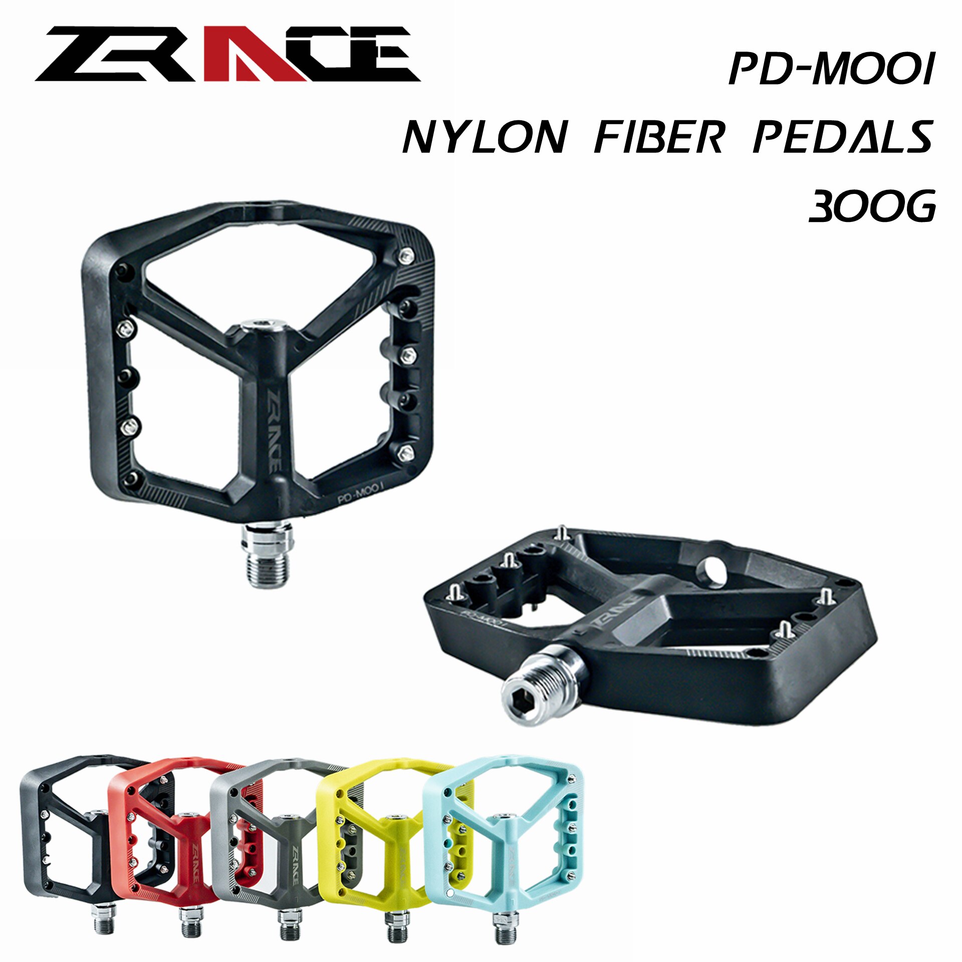 ZRACE – pédales de vélo en fibre de Nylon PD-M001, paire de 300g, pour vtt, DJ et BMX