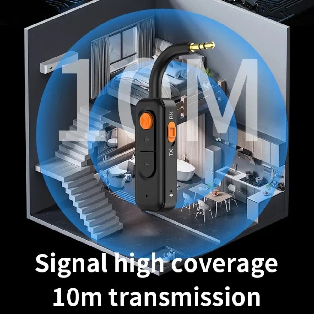 2 In 1 5.4 Audio Receiver 3.5mm AUX Mini Bluetooth Wireless Adapter Jack I-WAVE Audio Transmitter Receiver Home-theater System