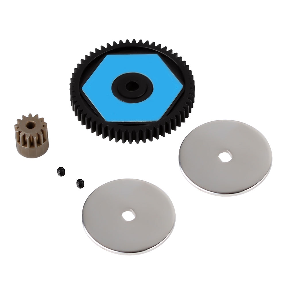 Injora komplet gearkasse transmission gear sæt 1/10 rc larvebånd bil aksial scx 10 scx 10 ii 90046 opgraderingsdel: Yqbx -02