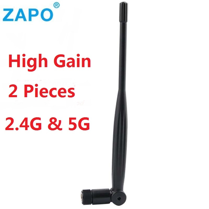 High Gain 2 Stuks Wifi Antennes 2.4Ghz & 5Ghz Frequentie Rp Sma Mannelijke 802.11ac/B/G/N Voor Draadloze Router Usb Adapter Netwerkkaart