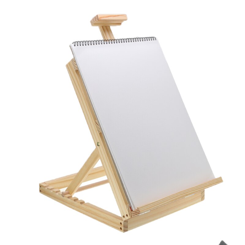 Caballete de madera H-Soporte caballete de dibujo 53-63cm ajustable plegable de Mesa para el artista pintura caballete arte suministros