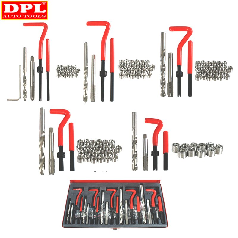 131 Pcs Engine Block Restoring Damaged Thread Repair Tool Kit M5 M6 M8 M10 M12