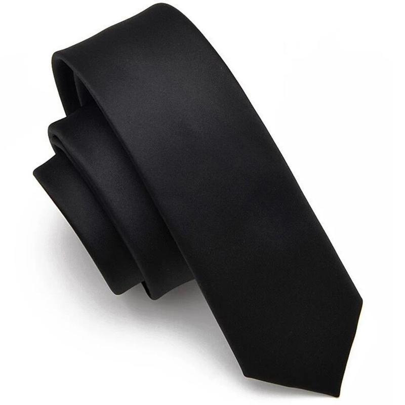 Classic Black Polyester Business Necktie Men's Formal Ties Male Skinny 8CM Casual Neck Tie With Zipper Shirt Accessories: Default Title