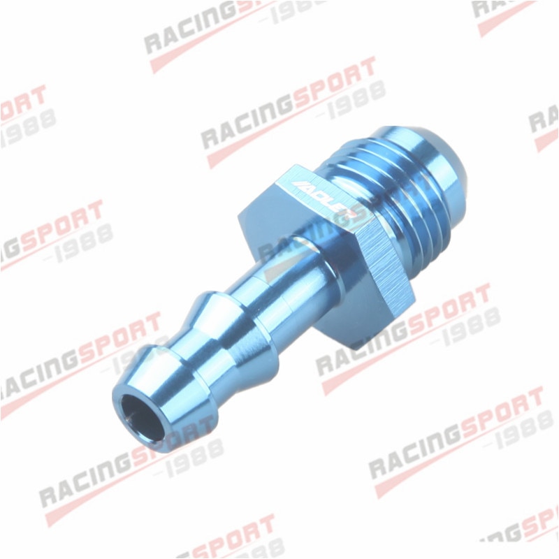 6AN AN6 Een-6 Tot 8 Mm Barb Straight Fitting Fuel Line Blauw