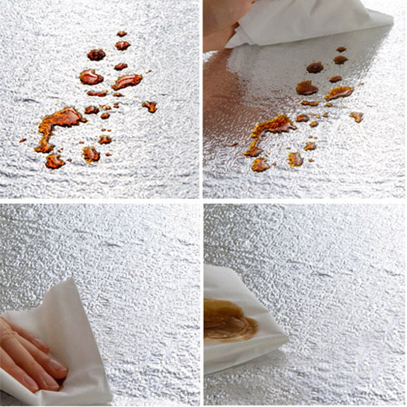 40x10 0/200 Cm Keuken Stickers Waterdichte Olie-Proof Aluminiumfolie Fornuis Kast Zelfklevende Diy behang Muursticker