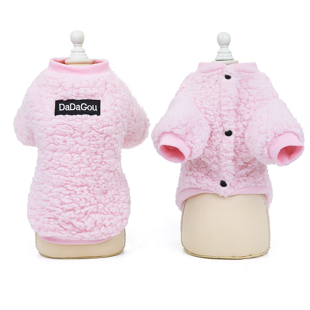 Ropa de abrigo de gato Otoño Invierno ropa para mascotas para gatos cachorro suéter suave gatito trajes abrigos para gato: Rosa / XL