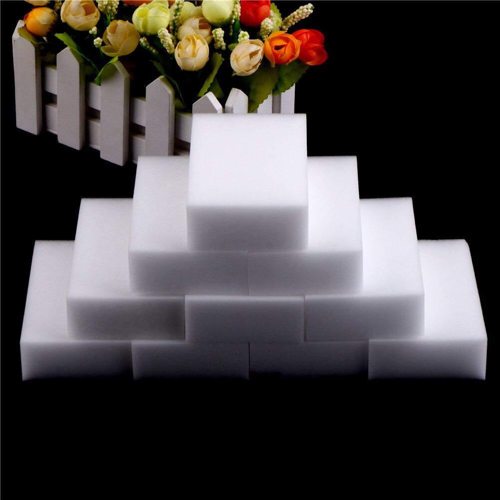 10 pçs/lote Magia Esponja de Limpeza Melamina Esponja Eraser Multi-funcional Esponja Branco Cozinha Banheiro A-10 * 6*2.5cm B-9 * 6*3cm