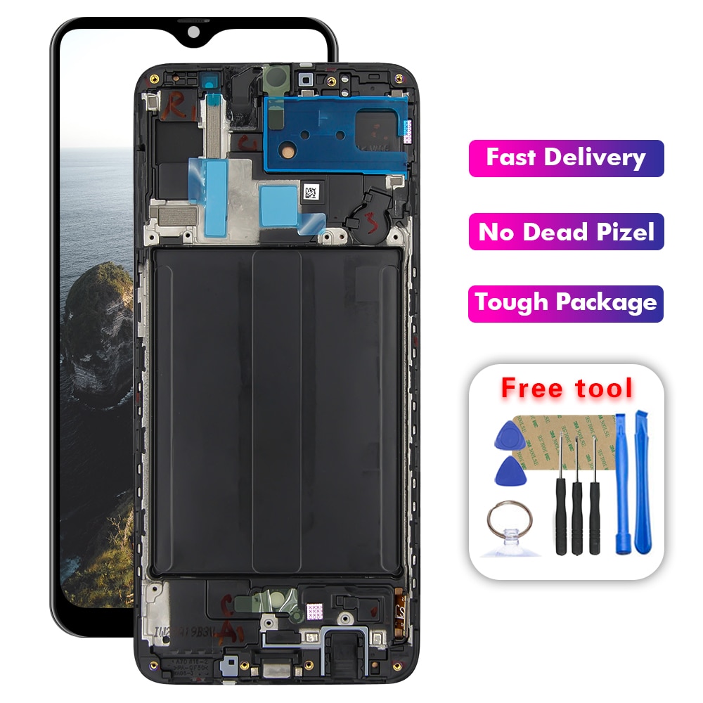 6.7" LCD For Samsung A70 A705 SM-A705F/DS LCD Screen Touch Digitizer Assembly Relacement With Frame