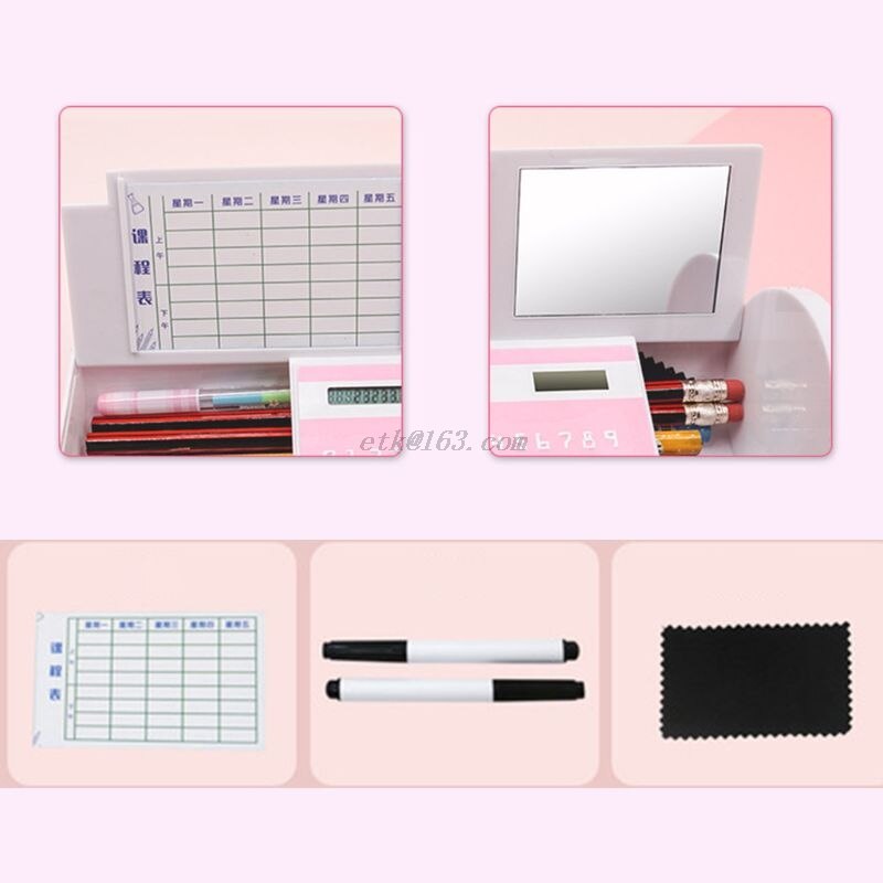 Quicksand Translucent Pencil Case Multifunction Cylindrical Calculator Stationery School Pen Holder