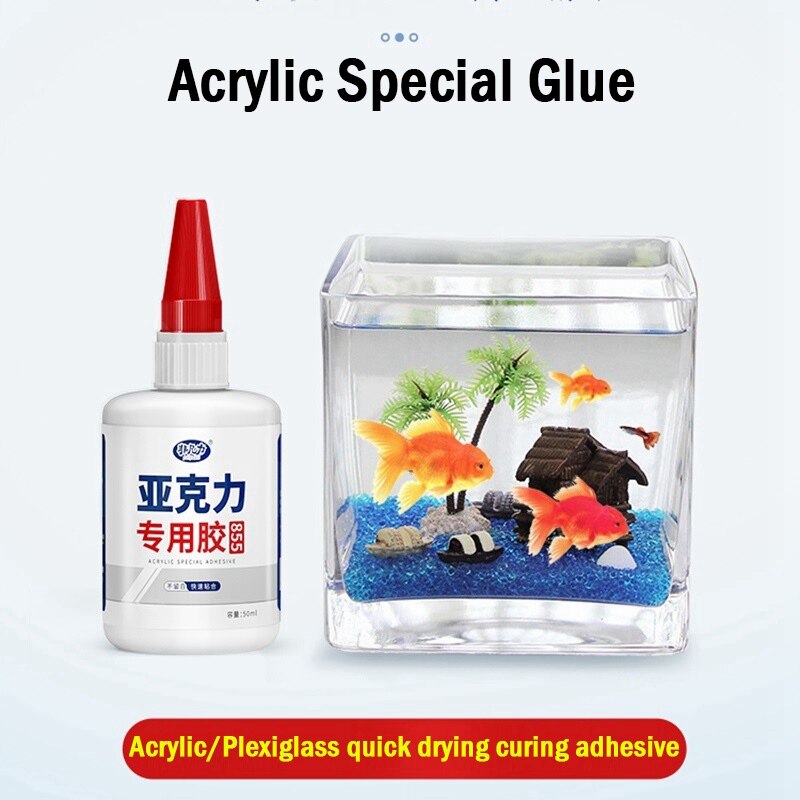 1 ~ 5Pc 50ml PMMA Acryl Rohr Kleber Schnelle Aushärtung Plexiglas Klebstoff Für Acryl Rohr Platte DIY Aquarium fisch Panzer Wasser Stecker