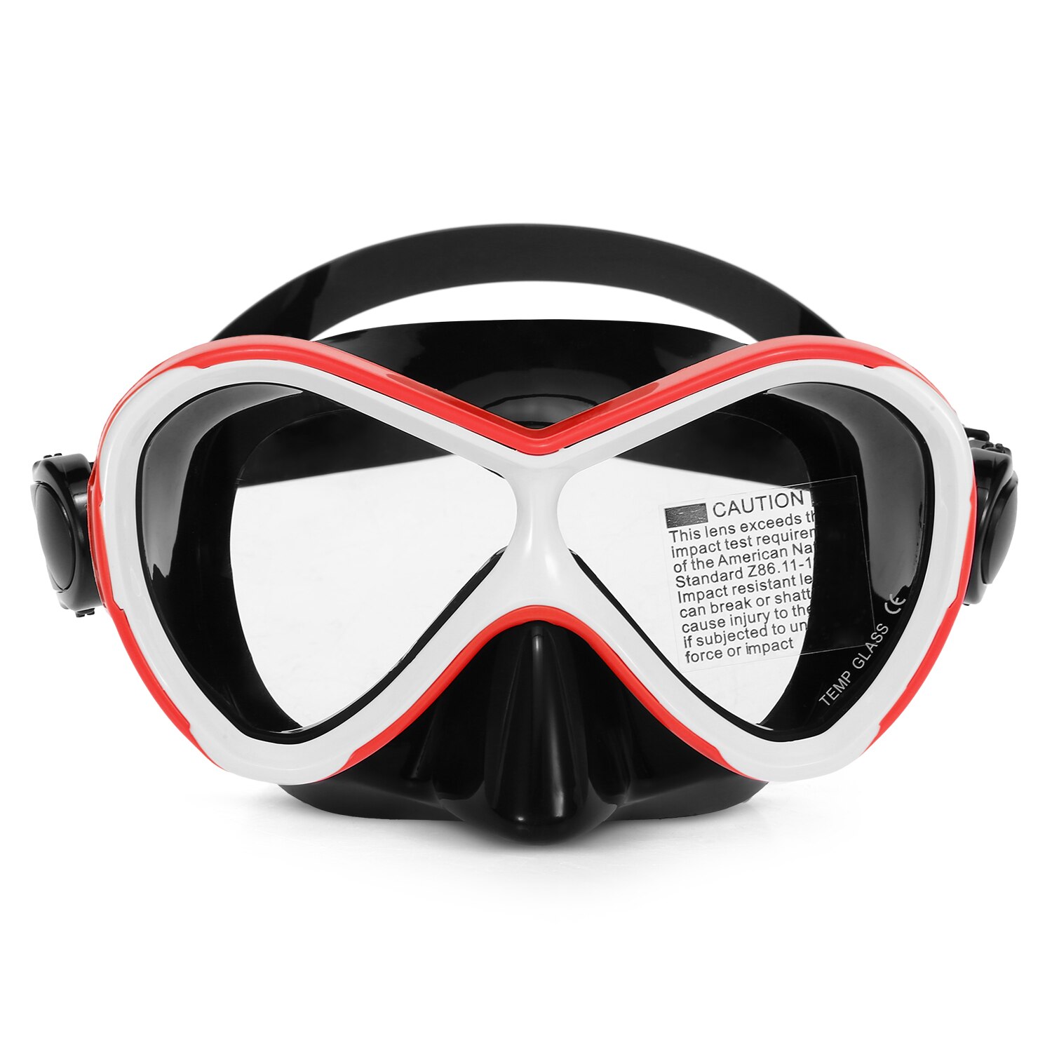 Scuba Diving Mask Silicone Mask Snorkel Anti-fog Diving Mask Snorkel Full Dry Tube Underwater Swim Equipment: Red