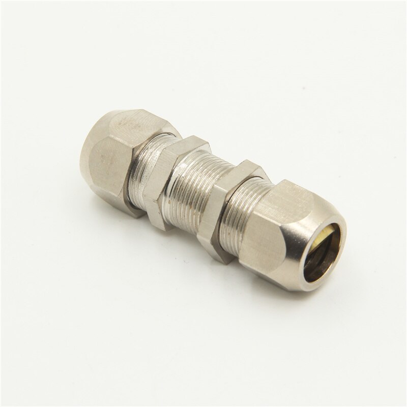 Copper plated nickel plated fixed plate / plate / diaphragm straight through copper pipe oil joint PM-6/8/10/12mm ferrule joint