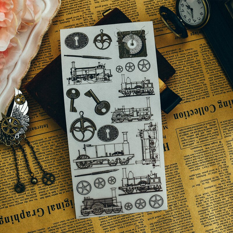 Zfparty vintage gnid på klistermærker til scrapbooking / glad planlægger / kortfremstilling / journaling projekt