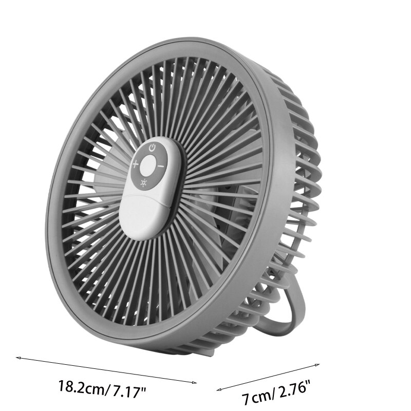 USB Ceiling Fan with Remote Control Camping Fan Lamp Hanging Fan 3 Speed For Bedroom Home Outdoor USB Rechargeable D5QC