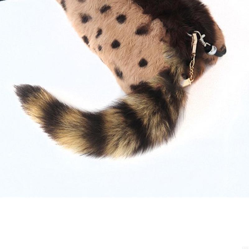 4XBE Llavero con Cola Mapache, Llavero con Cadena Colas esponjosas, Llavero con Animal Personalizado, , Llaveros con