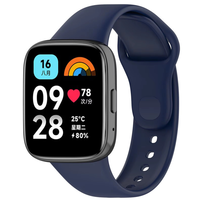 Silikonarmband + Hülle für Xiaomi Redmi Watch 3 Active Band Smartwatch Zubehör Sportarmband für Redmi Watch 3 Active/Lite Case: S / Blue pink
