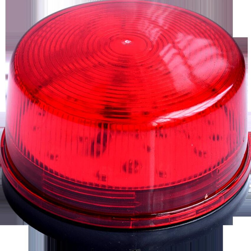 Rode led 12v beveiligingsalarm stroboscooplamp met schroefbasis zelfklevende waterdichte indicatielamp voor thuisbeveiligingssysteem