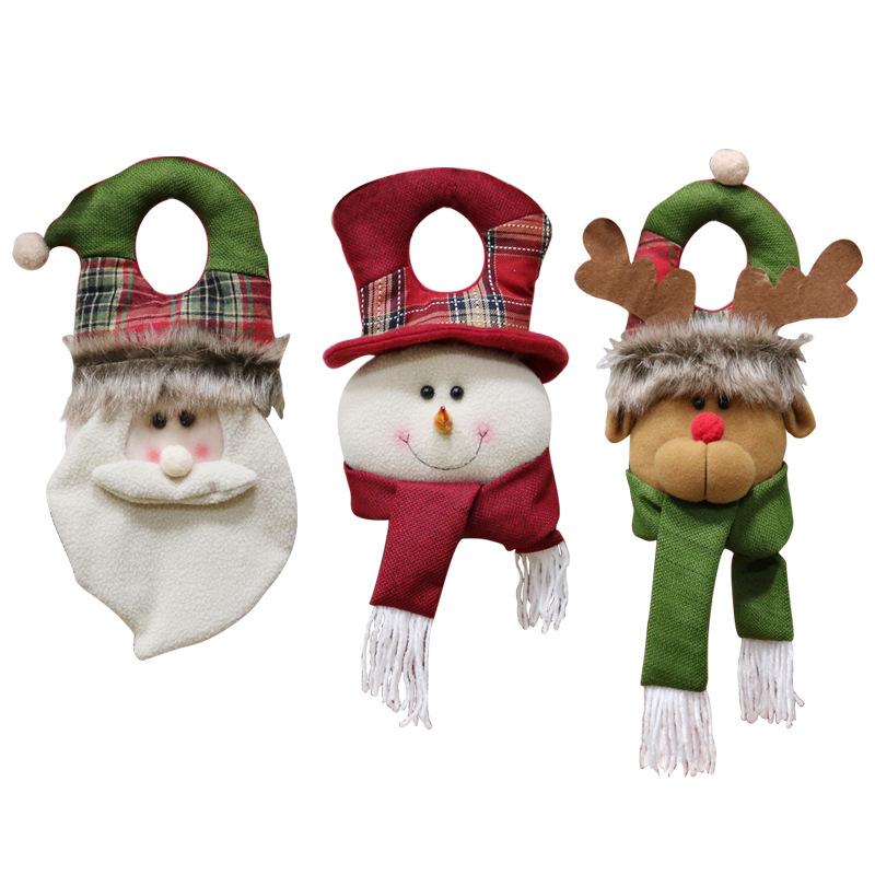 Juldekoration hängande fönsterdekoration gammal man snögubbe docka för dörrknackare självhäftande prydnadsföremål festliga förnödenheter