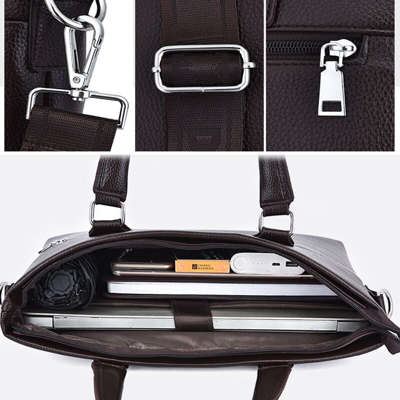 Men's Portable Computer Laptop Handbags Briefcase Large Capacity Attache Portfolio Bag Shoulder Crossbody Bag портфель мужской