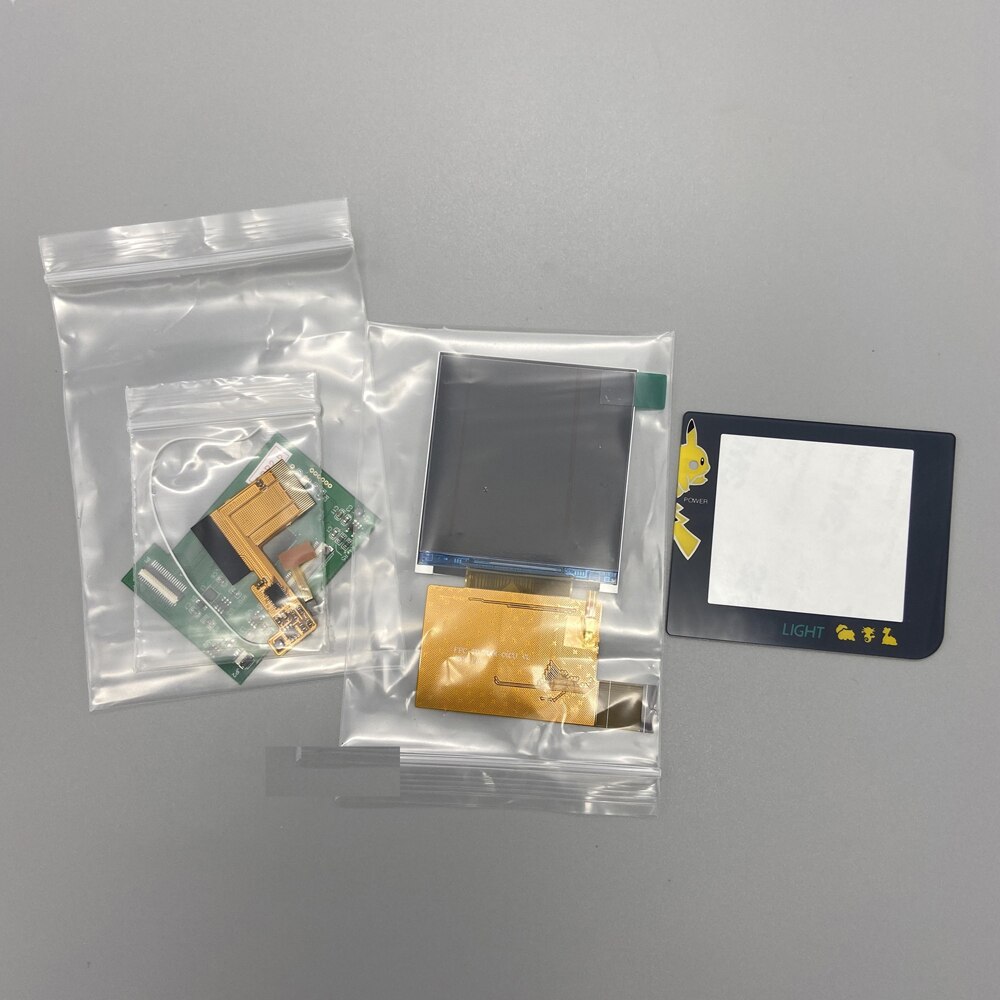 LCD Bildschirm Display Kit - 2.6 Zoll IPS Hohe Helligkeit - für Gameboy Light G-B-L Ersatzteile: Schwarzer Pikachu Kit