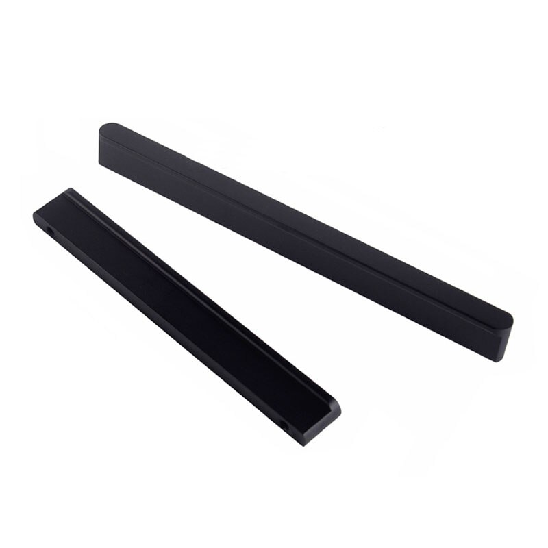 Bright gold cabinet door handles with round head Black long bar handle Kitchen bathroom furniture doorknob Cupboard pulls: Matte black / Length 150mm