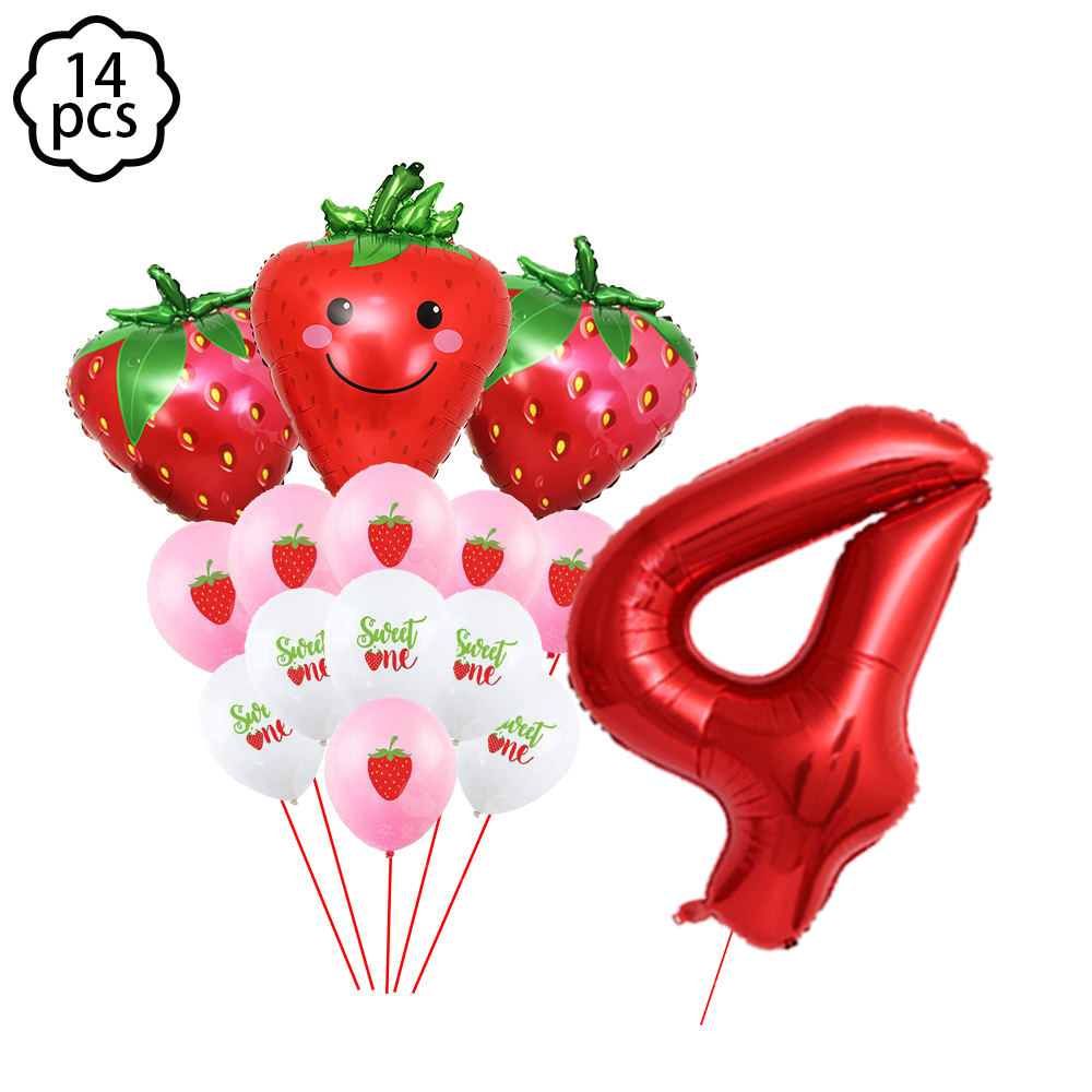 Strawberry party plates cups napkin tablecloth supplies baby shower kids girls birthday supplies Strawberry birthday Party Decor: Clear