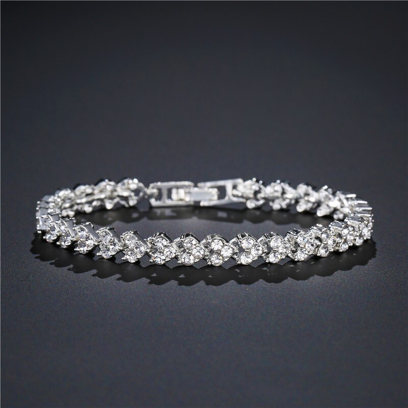 Modyle breloque AAA + rond zircon cubique Tennis Bracelet pour femme Pulseira classique mariage bijoux dame Bracelet: 82735